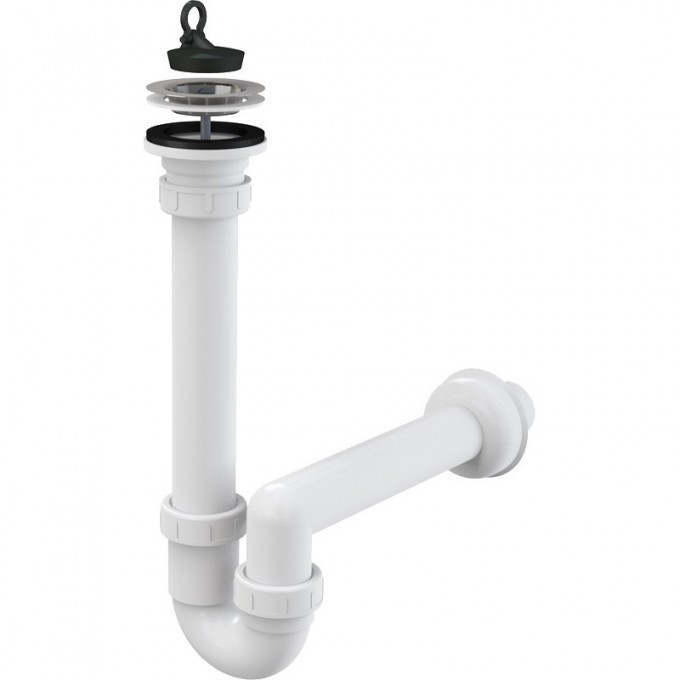 Сифон ALCAPLAST трубчатый с нержавеющей решеткой Ø70, без штуцера A800-DN40