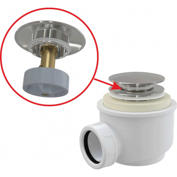 Сифон для душевого поддона ALCAPLAST CLICK/CLACK, металл