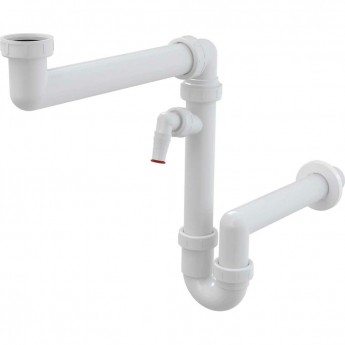 Сифон для мойки ALCAPLAST A872P со штуцером и накидной гайкой Сифон для мойки ALCAPLAST A872P со штуцером и накидной гайкой