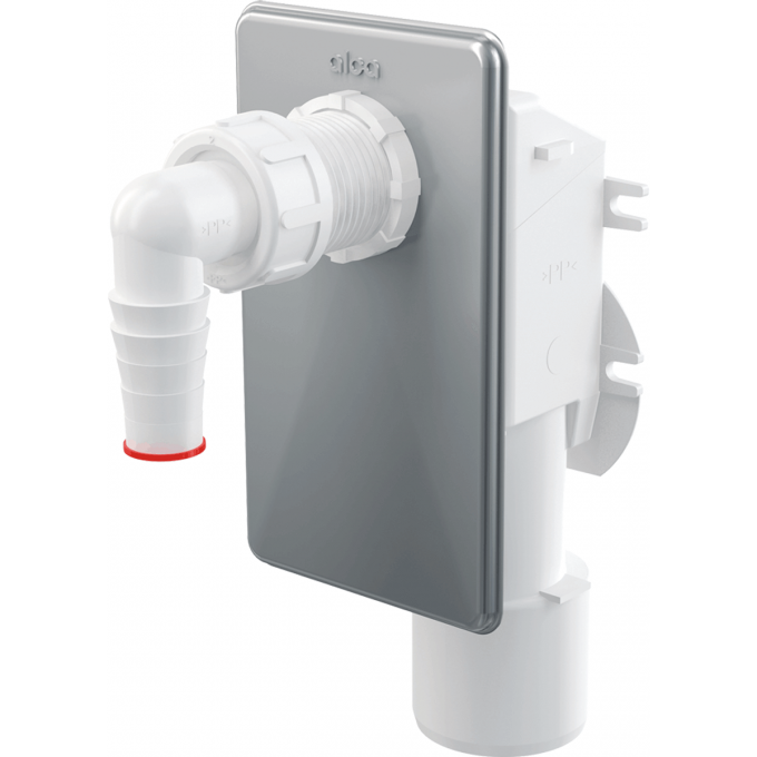 Сифон для стиральной машины ALCAPLAST под штукатурку, хромированный APS3