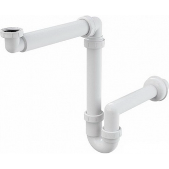 Сифон для умывальника ALCAPLAST A434 экономящий пространство, с накидной гайкой 5/4