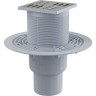 Сливной трап ALCAPLAST 105х105/50/75, подводка – прямая APV201