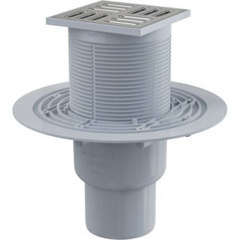 Сливной трап ALCAPLAST APV2321 105х105/50/75, подводка – прямая Сливной трап ALCAPLAST APV2321 105х105/50/75, подводка – прямая