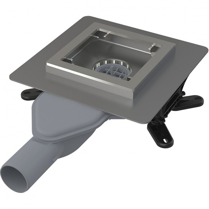 Сливной трап ALCAPLAST из нержавеющей стали 130х130 мм, сток боковой APV110