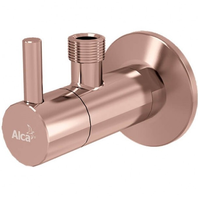 Угловой вентиль ALCAPLAST с фильтром 1/2"х3/8" красное золото глянец ARV001-RG-P