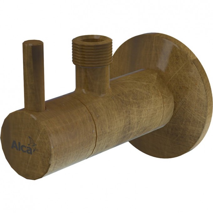 Угловой вентиль ALCAPLAST с фильтром 1/2"х3/8", круглый, бронза-antic ARV001-ANTIC