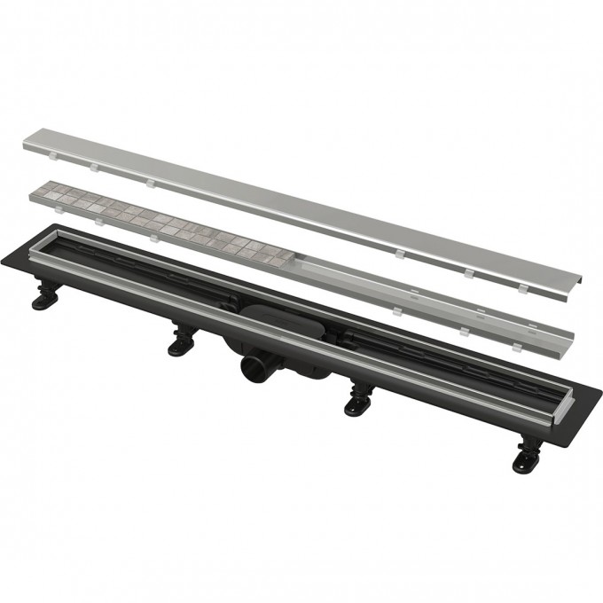 Водоотводящий желоб ALCAPALST с порогами из нержавеющей стали для двусторонней решетки APZ20-950