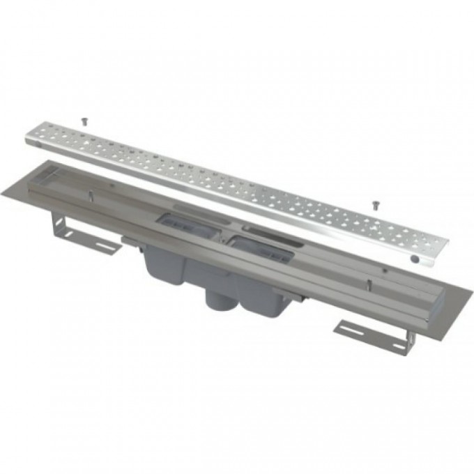 Водоотводящий желоб ALCAPLAST ANTIVANDAL с решеткой, вертикальный сток APZ1011-550L