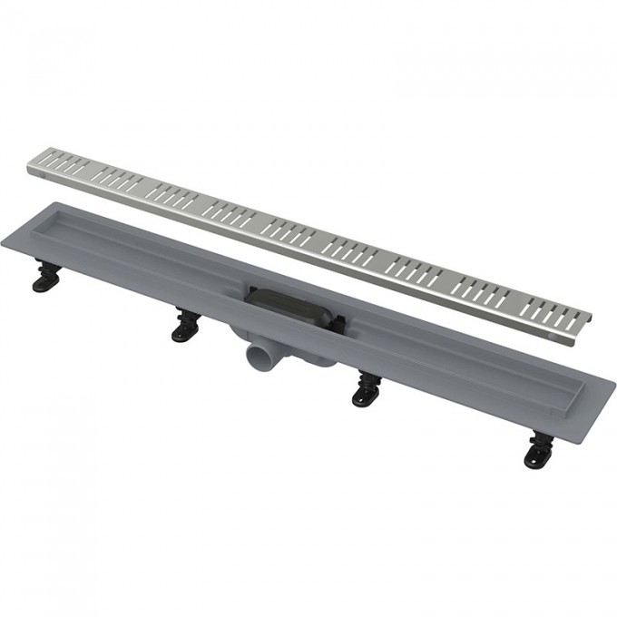 Водоотводящий желоб ALCAPLAST APZ10 SIMPLE с порогами для перфорированной решетки AG100401850