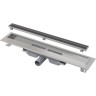 Водоотводящий желоб ALCAPLAST APZ107-1050 FLOOR с порогами для решетки под кладку плитки Low, горизонтальный сток APZ107-FLOOR-1050