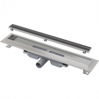 Водоотводящий желоб ALCAPLAST APZ107-550 FLOOR с порогами для решетки под кладку плитки Low, горизонтальный сток Водоотводящий желоб ALCAPLAST APZ107-550 FLOOR с порогами для решетки под кладку плитки Low, горизонтальный сток