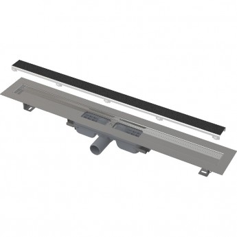 Водоотводящий желоб ALCAPLAST APZ115-850 без порогов с решеткой, под кладку камня, горизонтальный сток