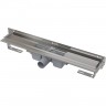 Водоотводящий желоб ALCAPLAST FLEXIBLE для перфорированной решетки с регулируемым краем, к стене, горизонтальный сток APZ4S-950
