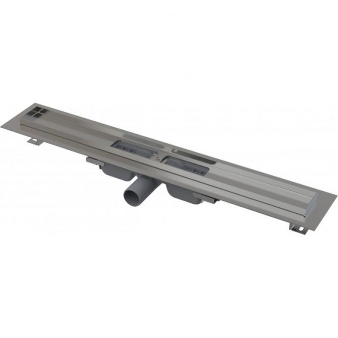 Водоотводящий желоб ALCAPLAST с порогами для перфорированной решетки, низкий, горизонтальный сток APZ101-750