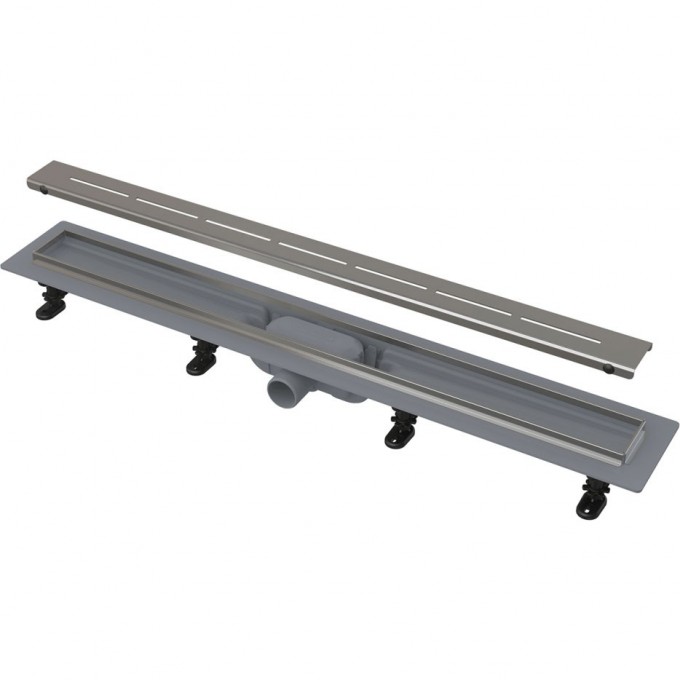 Водоотводящий желоб ALCAPLAST SIMPLE с порогами из нержавеющей стали, для перфорированной решетки APZ18-650M