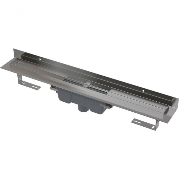 Водоотводящий желоб ALCAPLAST WALL для перфорированной решетки, с фиксированным воротником, к стене, вертикальный сток APZ1016-1050