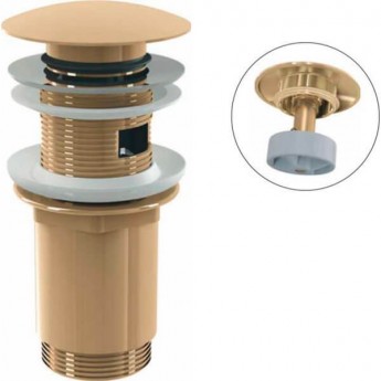 Водослив ALCAPLAST A392-G-P для умывальника click/clack 5/4", цельнометаллический