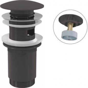 Водослив ALCAPLAST A392-GM-B для умывальника click/clack 5/4", цельнометаллический