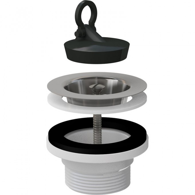 Водослив сифона ALCAPLAST для мойки 6/4" с нержавеющей решеткой Ø70 A33