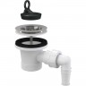 Водослив сифона ALCAPLAST для мойки 6/4" с нержавеющей решеткой Ø70 и подводкой A33P