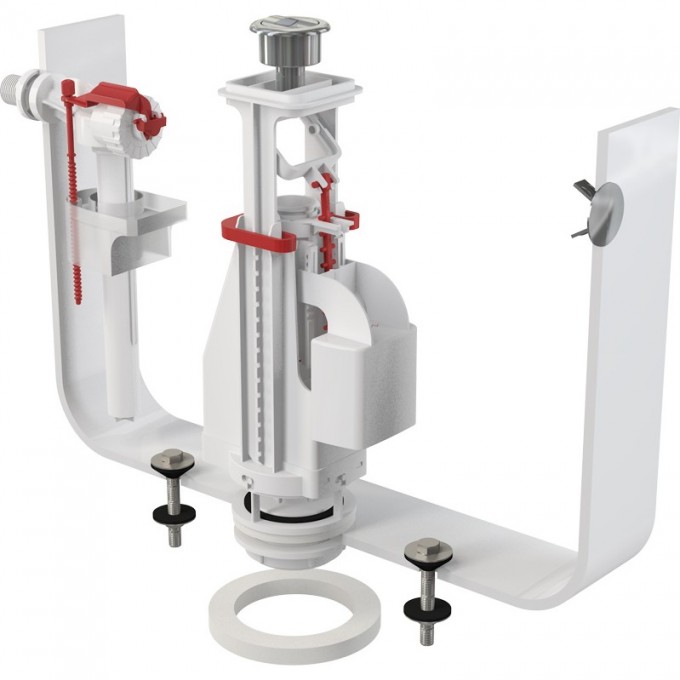 Выпускной комплект ALCAPLAST " CHROM с двойной кнопкой, впускной механизм А15 SA08A 1/2
