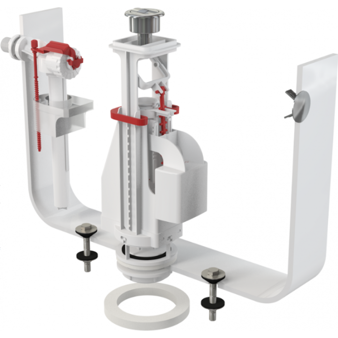 Выпускной комплект ALCAPLAST с двойной кнопкой, впускной механизм А15 1/2 CHROM SA08A 1/2 CHROM