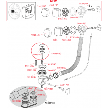 Запасная часть ALCAPLAST P086 к сифонам для ванн