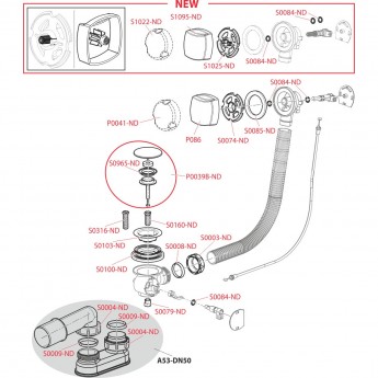 Запасная часть ALCAPLAST S0103-ND к сифонам для ванн