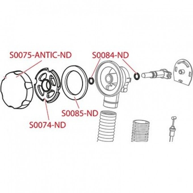 Запасная часть к сифонам ALCAPLAST для ванн S0085-ND